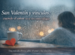 mujer de espaldas mirando la lluvia a través de la ventana, al lado, una taza y un corazón